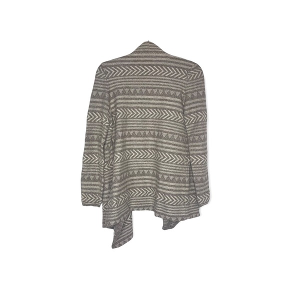 LUCKY BRAND Aztec Drape Front Open Cardigan Sweater M - Picture 6 of 12